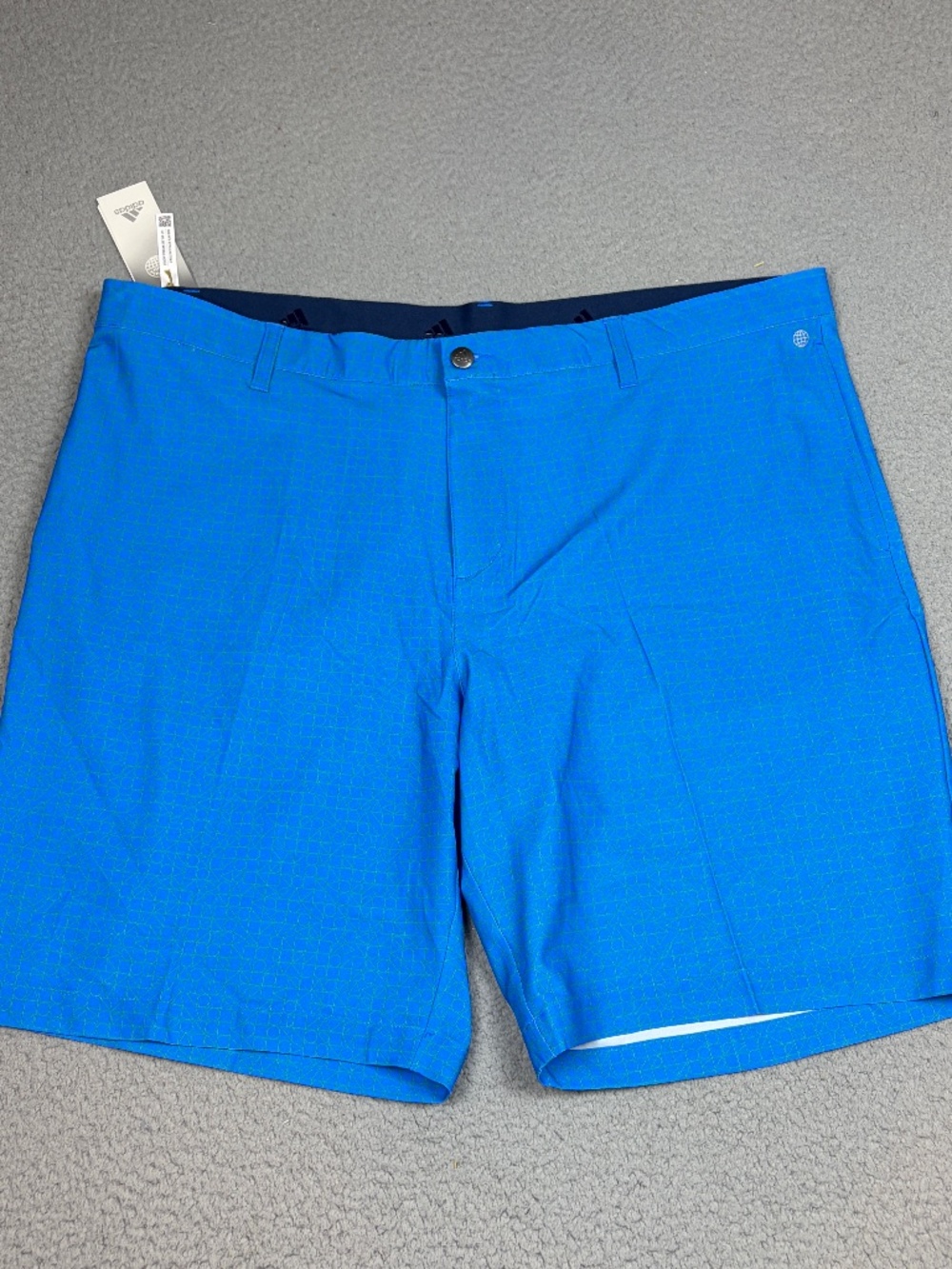 NWT Adidas Golf Short Mens Size 42 Blue Abstract Casual Vibrant